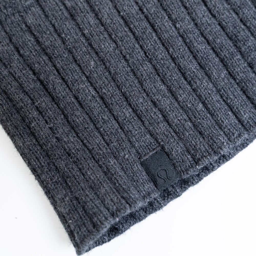 Lululemon Still Lotus Sweater Reversible in Heathered Black Fits Small - Picture 6 of 13